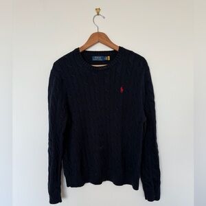 Polo by Ralph Lauren Men's Navy Cable-Knit Sweater